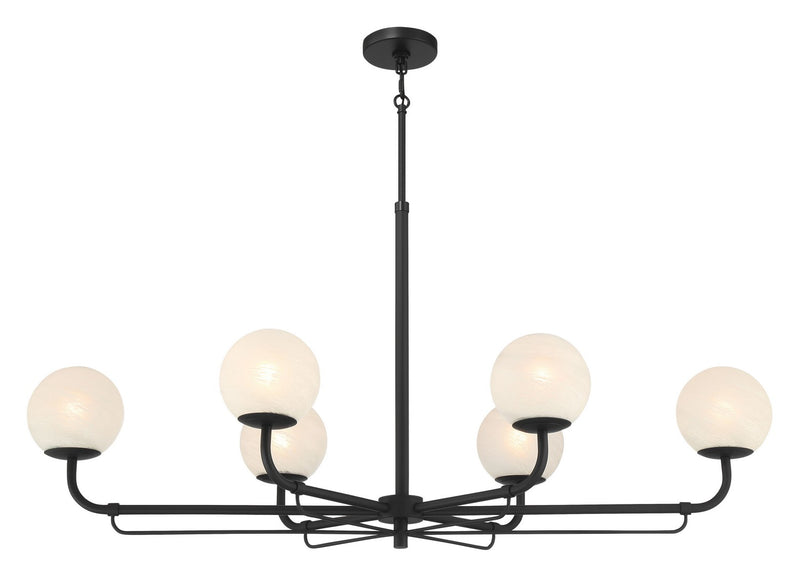 Six Light Island Pendant<br /><span style="color:#4AB0CE;">Entrega: 4-10 dias en USA</span><br /><span style="color:#4AB0CE;font-size:60%;">PREGUNTE POR ENTREGA EN PANAMA</span><br />Collection: Whitehall<br />Finish: Dark Matte Black
