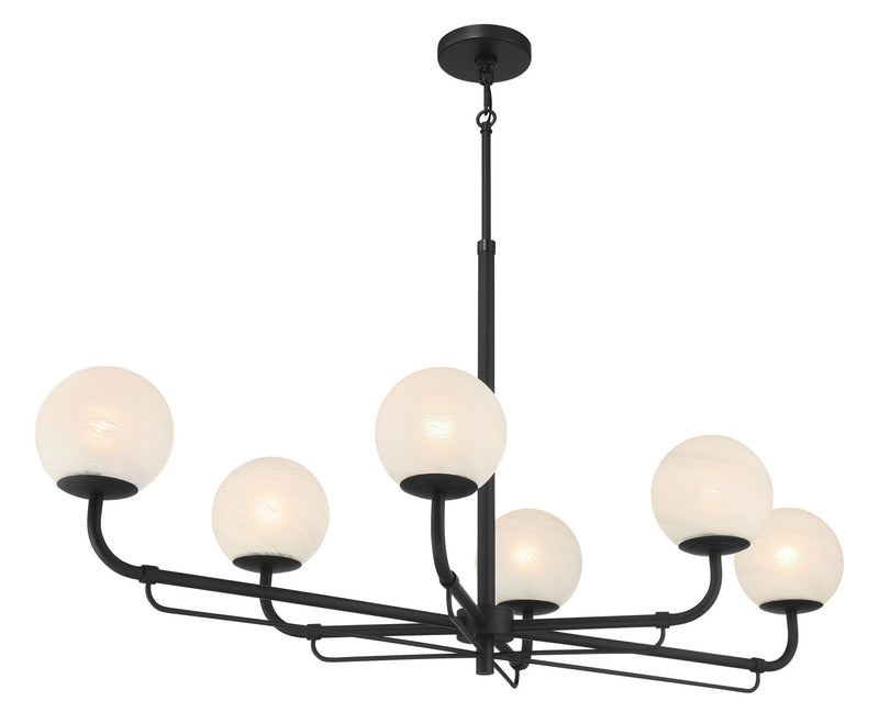 Six Light Island Pendant<br /><span style="color:#4AB0CE;">Entrega: 4-10 dias en USA</span><br /><span style="color:#4AB0CE;font-size:60%;">PREGUNTE POR ENTREGA EN PANAMA</span><br />Collection: Whitehall<br />Finish: Dark Matte Black