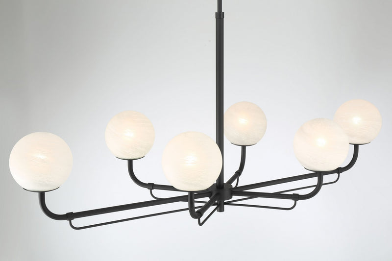 Six Light Island Pendant<br /><span style="color:#4AB0CE;">Entrega: 4-10 dias en USA</span><br /><span style="color:#4AB0CE;font-size:60%;">PREGUNTE POR ENTREGA EN PANAMA</span><br />Collection: Whitehall<br />Finish: Dark Matte Black
