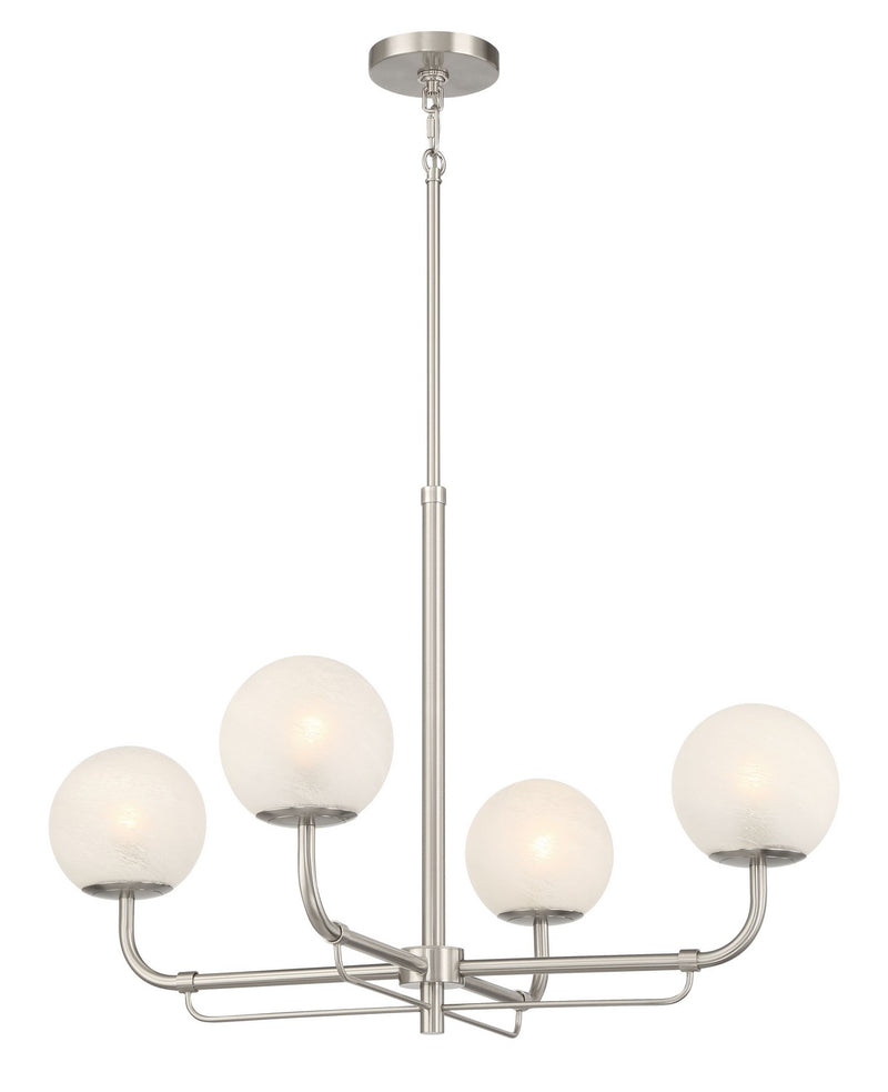 Four Light Chandelier<br /><span style="color:#4AB0CE;">Entrega: 4-10 dias en USA</span><br /><span style="color:#4AB0CE;font-size:60%;">PREGUNTE POR ENTREGA EN PANAMA</span><br />Collection: Whitehall<br />Finish: Brushed Nickel