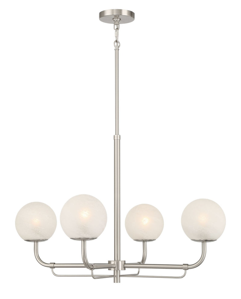Four Light Chandelier<br /><span style="color:#4AB0CE;">Entrega: 4-10 dias en USA</span><br /><span style="color:#4AB0CE;font-size:60%;">PREGUNTE POR ENTREGA EN PANAMA</span><br />Collection: Whitehall<br />Finish: Brushed Nickel