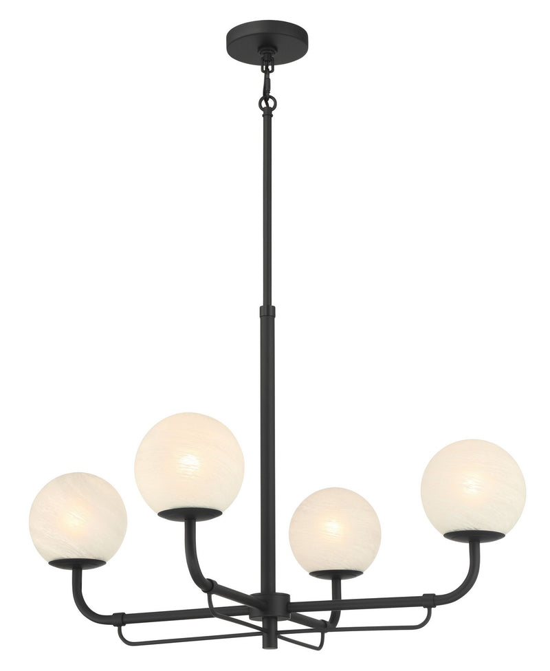Four Light Chandelier<br /><span style="color:#4AB0CE;">Entrega: 4-10 dias en USA</span><br /><span style="color:#4AB0CE;font-size:60%;">PREGUNTE POR ENTREGA EN PANAMA</span><br />Collection: Whitehall<br />Finish: Dark Matte Black
