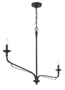 Two Light Chandelier<br /><span style="color:#4AB0CE;">Entrega: 4-10 dias en USA</span><br /><span style="color:#4AB0CE;font-size:60%;">PREGUNTE POR ENTREGA EN PANAMA</span><br />Collection: Velena<br />Finish: Dark Matte Black