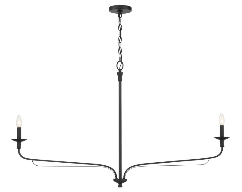 Two Light Chandelier<br /><span style="color:#4AB0CE;">Entrega: 4-10 dias en USA</span><br /><span style="color:#4AB0CE;font-size:60%;">PREGUNTE POR ENTREGA EN PANAMA</span><br />Collection: Velena<br />Finish: Dark Matte Black