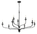 Nine Light Chandelier<br /><span style="color:#4AB0CE;">Entrega: 9-10 semanas en USA</span><br /><span style="color:#4AB0CE;font-size:60%;">PREGUNTE POR ENTREGA EN PANAMA</span><br />Collection: Velena<br />Finish: Dark Matte Black