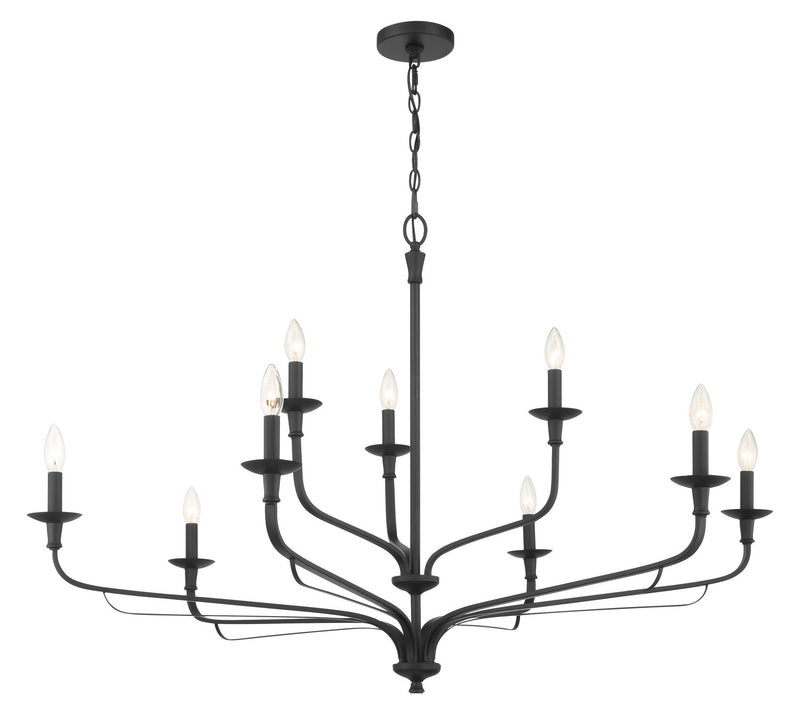 Nine Light Chandelier<br /><span style="color:#4AB0CE;">Entrega: 4-10 dias en USA</span><br /><span style="color:#4AB0CE;font-size:60%;">PREGUNTE POR ENTREGA EN PANAMA</span><br />Collection: Velena<br />Finish: Dark Matte Black