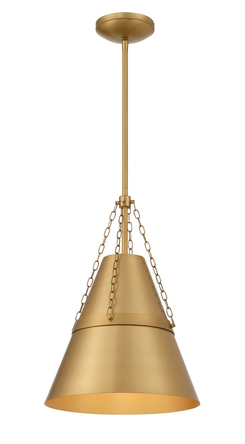 One Light Pendant<br /><span style="color:#4AB0CE;">Entrega: 4-10 dias en USA</span><br /><span style="color:#4AB0CE;font-size:60%;">PREGUNTE POR ENTREGA EN PANAMA</span><br />Collection: Springfield<br />Finish: Legacy Brass