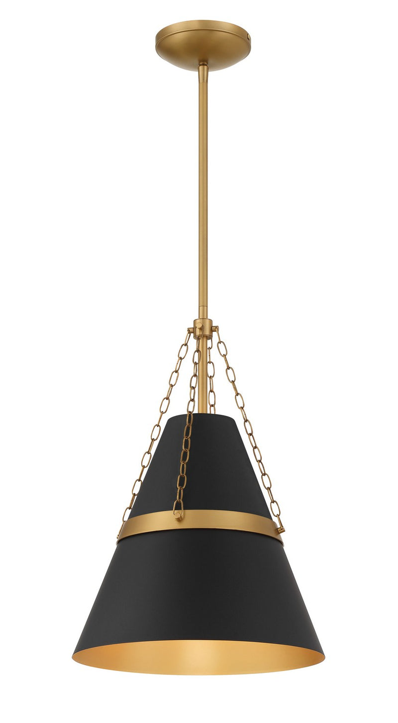 One Light Pendant<br /><span style="color:#4AB0CE;">Entrega: 4-10 dias en USA</span><br /><span style="color:#4AB0CE;font-size:60%;">PREGUNTE POR ENTREGA EN PANAMA</span><br />Collection: Springfield<br />Finish: Dark Matte Black