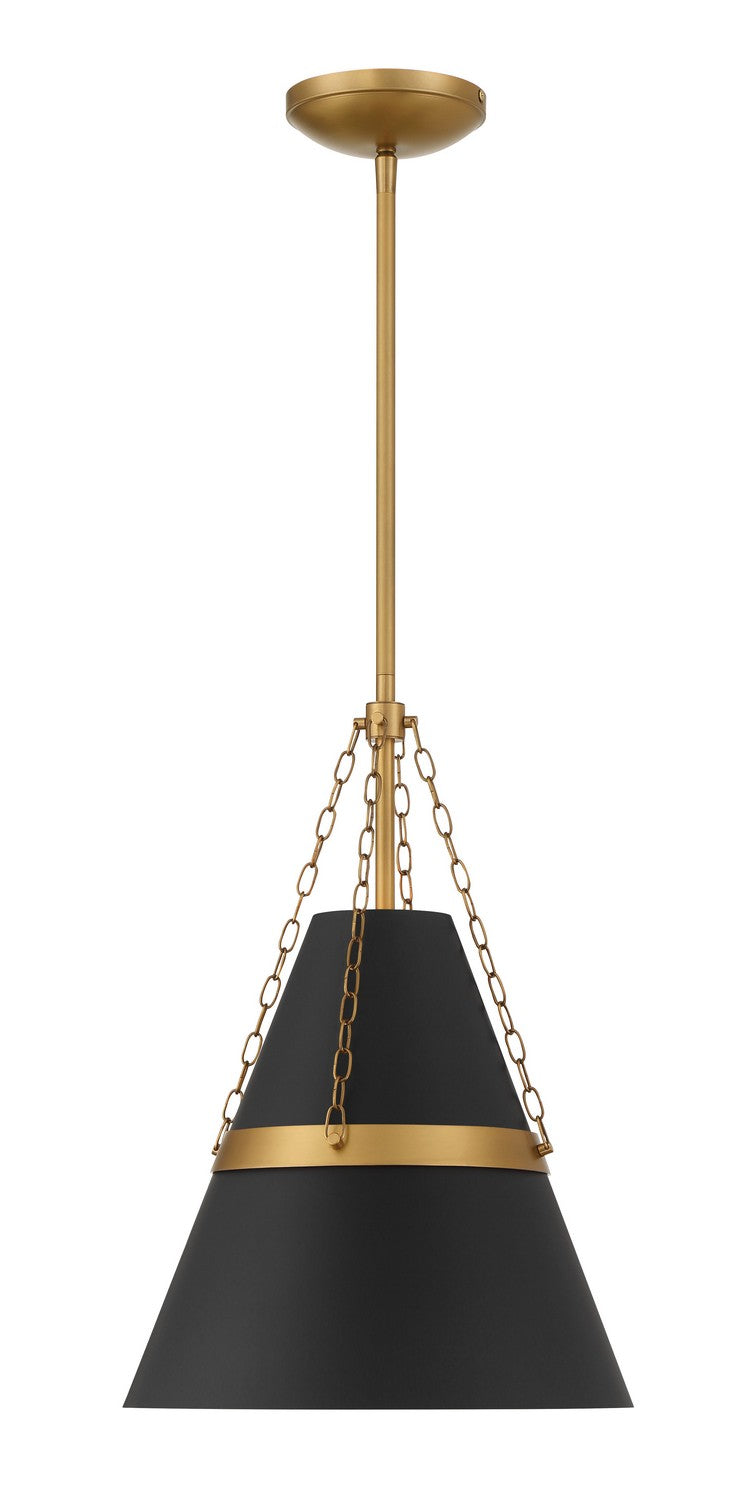 One Light Pendant<br /><span style="color:#4AB0CE;">Entrega: 4-10 dias en USA</span><br /><span style="color:#4AB0CE;font-size:60%;">PREGUNTE POR ENTREGA EN PANAMA</span><br />Collection: Springfield<br />Finish: Dark Matte Black