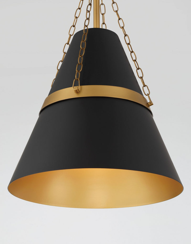 One Light Pendant<br /><span style="color:#4AB0CE;">Entrega: 4-10 dias en USA</span><br /><span style="color:#4AB0CE;font-size:60%;">PREGUNTE POR ENTREGA EN PANAMA</span><br />Collection: Springfield<br />Finish: Dark Matte Black