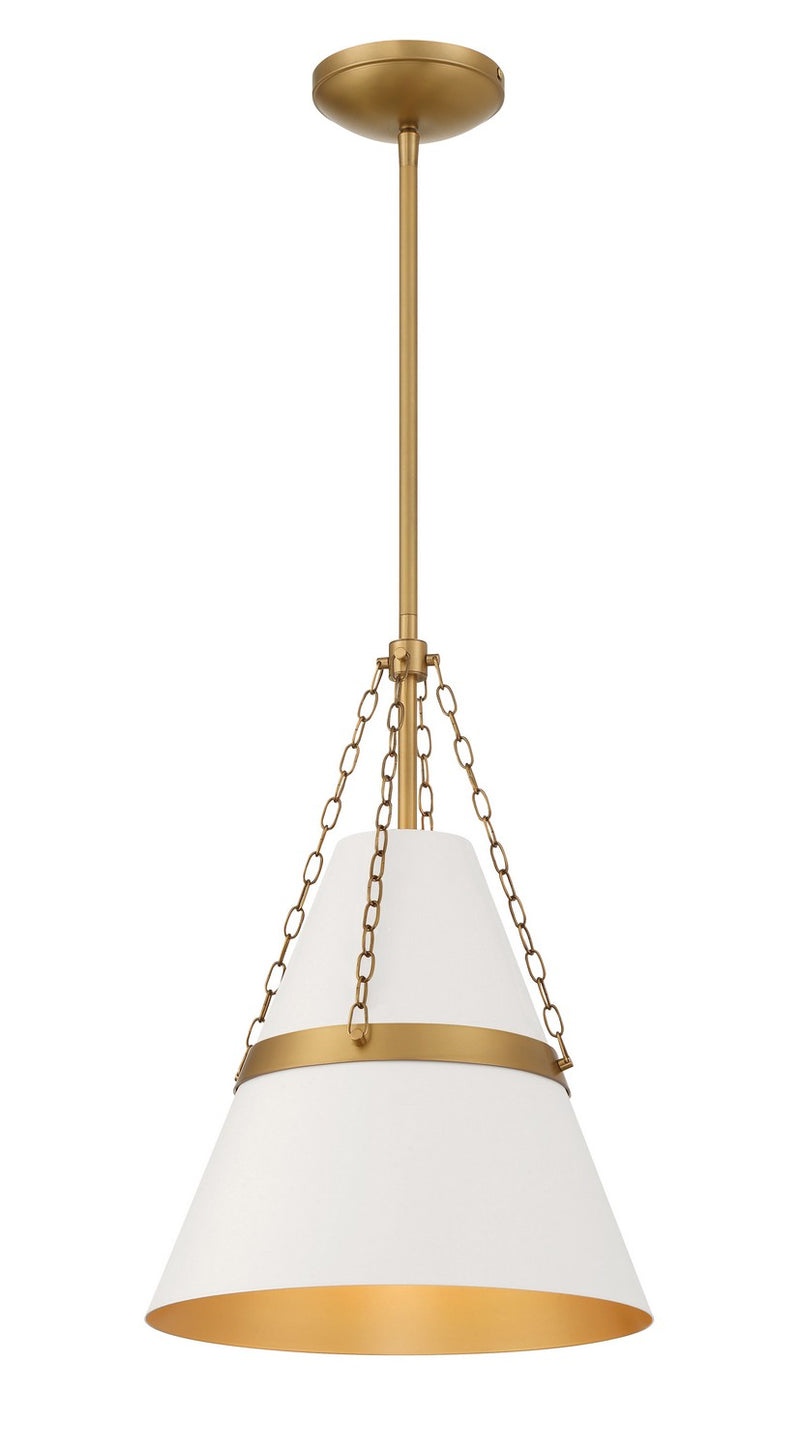 One Light Pendant<br /><span style="color:#4AB0CE;">Entrega: 4-10 dias en USA</span><br /><span style="color:#4AB0CE;font-size:60%;">PREGUNTE POR ENTREGA EN PANAMA</span><br />Collection: Springfield<br />Finish: Off White Cream