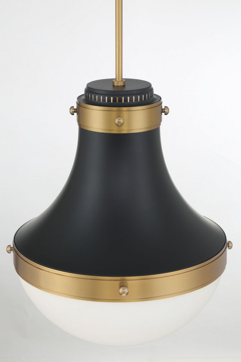 Minka-Lavery - 3934-876 - One Light Pendant - Purelight - Dark Matte Black