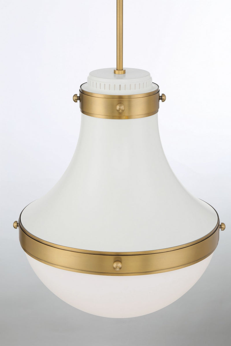 One Light Pendant<br /><span style="color:#4AB0CE;">Entrega: 4-10 dias en USA</span><br /><span style="color:#4AB0CE;font-size:60%;">PREGUNTE POR ENTREGA EN PANAMA</span><br />Collection: Purelight<br />Finish: Off White Cream