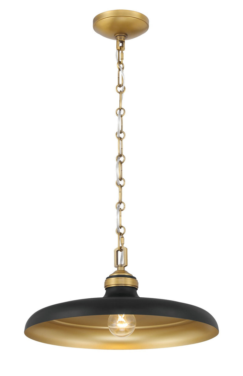 One Light Pendant<br /><span style="color:#4AB0CE;">Entrega: 2-3 semanas en USA</span><br /><span style="color:#4AB0CE;font-size:60%;">PREGUNTE POR ENTREGA EN PANAMA</span><br />Collection: Crowne<br />Finish: Dark Matte Black
