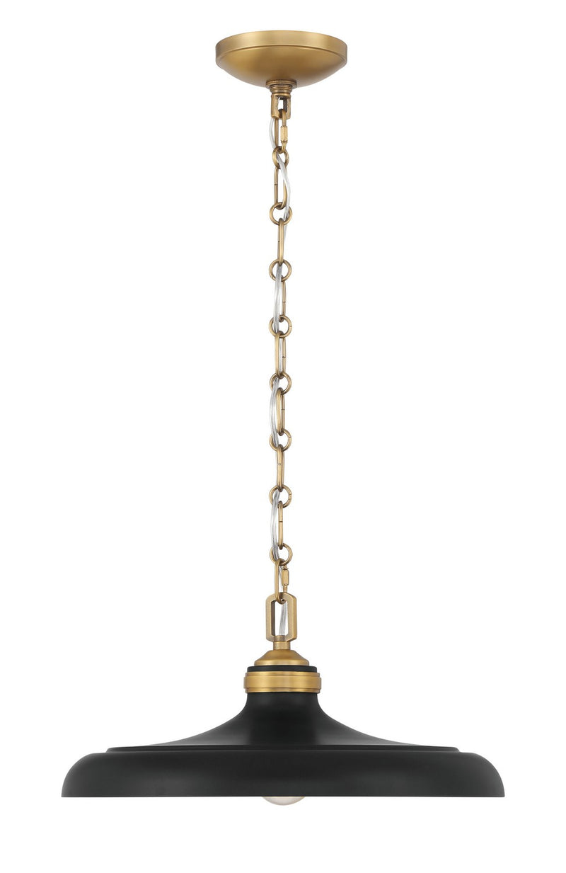 One Light Pendant<br /><span style="color:#4AB0CE;">Entrega: 4-10 dias en USA</span><br /><span style="color:#4AB0CE;font-size:60%;">PREGUNTE POR ENTREGA EN PANAMA</span><br />Collection: Crowne<br />Finish: Dark Matte Black