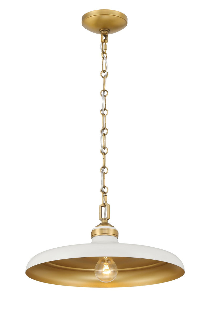 One Light Pendant<br /><span style="color:#4AB0CE;">Entrega: 10-11 semanas en USA</span><br /><span style="color:#4AB0CE;font-size:60%;">PREGUNTE POR ENTREGA EN PANAMA</span><br />Collection: Crowne<br />Finish: Off White Cream