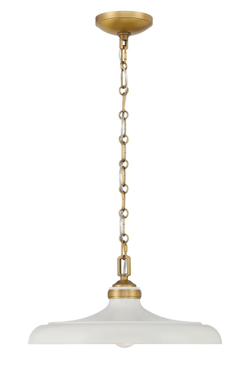One Light Pendant<br /><span style="color:#4AB0CE;">Entrega: 2-3 semanas en USA</span><br /><span style="color:#4AB0CE;font-size:60%;">PREGUNTE POR ENTREGA EN PANAMA</span><br />Collection: Crowne<br />Finish: Off White Cream