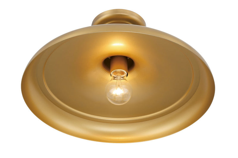 One Light Semi Flush Mount<br /><span style="color:#4AB0CE;">Entrega: 4-10 dias en USA</span><br /><span style="color:#4AB0CE;font-size:60%;">PREGUNTE POR ENTREGA EN PANAMA</span><br />Collection: Crowne<br />Finish: Legacy Brass