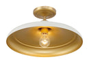 One Light Semi Flush Mount<br /><span style="color:#4AB0CE;">Entrega: 4-10 dias en USA</span><br /><span style="color:#4AB0CE;font-size:60%;">PREGUNTE POR ENTREGA EN PANAMA</span><br />Collection: Crowne<br />Finish: Off White Cream