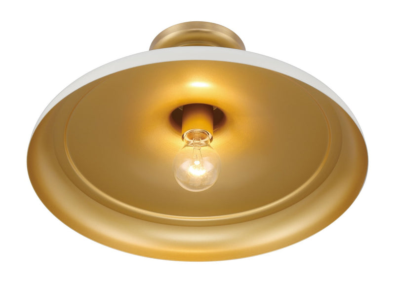 One Light Semi Flush Mount<br /><span style="color:#4AB0CE;">Entrega: 16-17 semanas en USA</span><br /><span style="color:#4AB0CE;font-size:60%;">PREGUNTE POR ENTREGA EN PANAMA</span><br />Collection: Crowne<br />Finish: Off White Cream