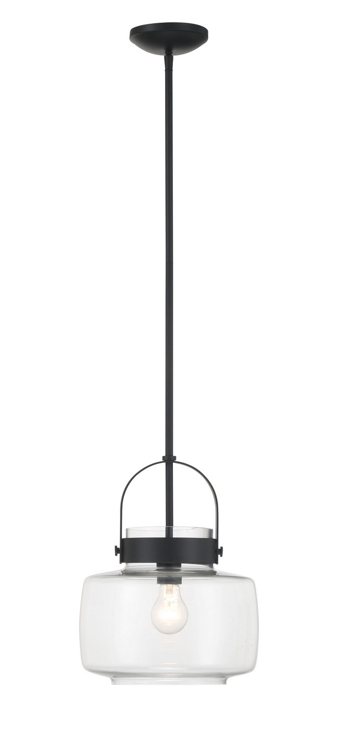 One Light Pendant<br /><span style="color:#4AB0CE;">Entrega: 4-10 dias en USA</span><br /><span style="color:#4AB0CE;font-size:60%;">PREGUNTE POR ENTREGA EN PANAMA</span><br />Collection: WickGlow<br />Finish: Dark Matte Black