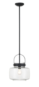 One Light Pendant<br /><span style="color:#4AB0CE;">Entrega: 4-10 dias en USA</span><br /><span style="color:#4AB0CE;font-size:60%;">PREGUNTE POR ENTREGA EN PANAMA</span><br />Collection: WickGlow<br />Finish: Dark Matte Black
