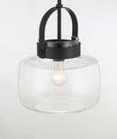 Minka-Lavery - 3937-899 - One Light Pendant - WickGlow - Dark Matte Black