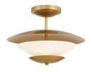 Three Light Semi Flush Mount<br /><span style="color:#4AB0CE;">Entrega: 4-10 dias en USA</span><br /><span style="color:#4AB0CE;font-size:60%;">PREGUNTE POR ENTREGA EN PANAMA</span><br />Collection: Solara<br />Finish: Legacy Brass