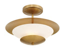 Three Light Semi Flush Mount<br /><span style="color:#4AB0CE;">Entrega: 4-5 semanas en USA</span><br /><span style="color:#4AB0CE;font-size:60%;">PREGUNTE POR ENTREGA EN PANAMA</span><br />Collection: Solara<br />Finish: Legacy Brass
