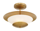 Three Light Semi Flush Mount<br /><span style="color:#4AB0CE;">Entrega: 4-10 dias en USA</span><br /><span style="color:#4AB0CE;font-size:60%;">PREGUNTE POR ENTREGA EN PANAMA</span><br />Collection: Solara<br />Finish: Legacy Brass