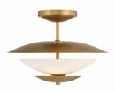 Minka-Lavery - 3943-732 - Three Light Semi Flush Mount - Solara - Legacy Brass