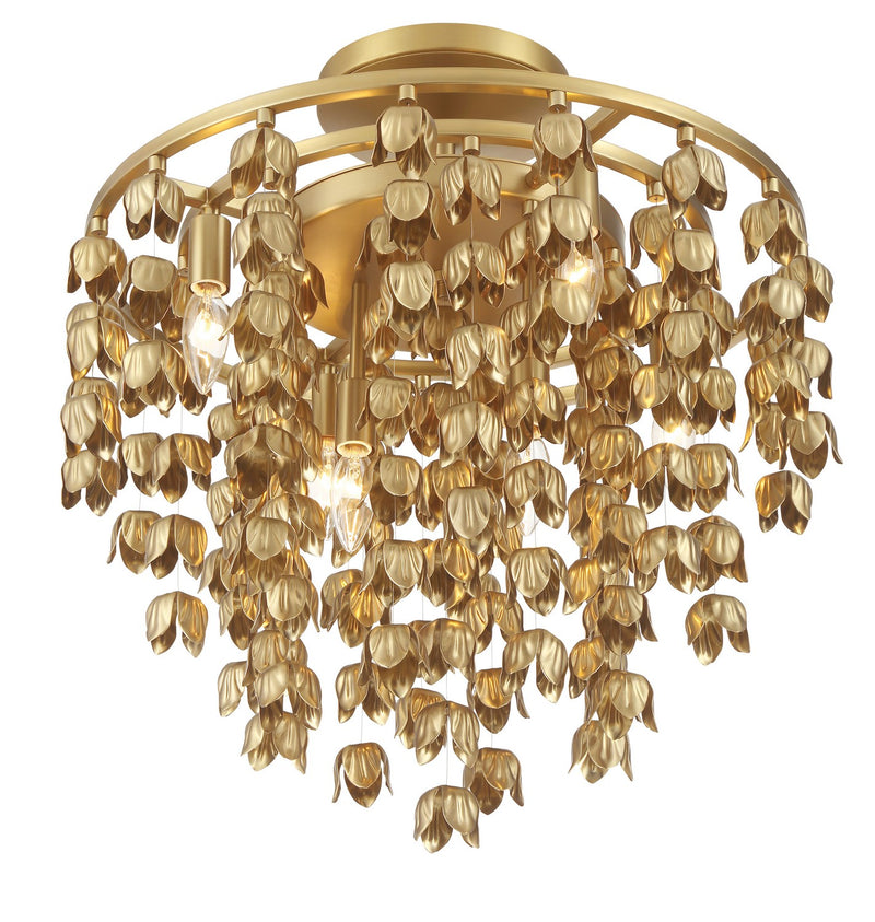 Six Light Semi Flush Mount<br /><span style="color:#4AB0CE;">Entrega: 4-10 dias en USA</span><br /><span style="color:#4AB0CE;font-size:60%;">PREGUNTE POR ENTREGA EN PANAMA</span><br />Collection: Ashgrove<br />Finish: Legacy Brass