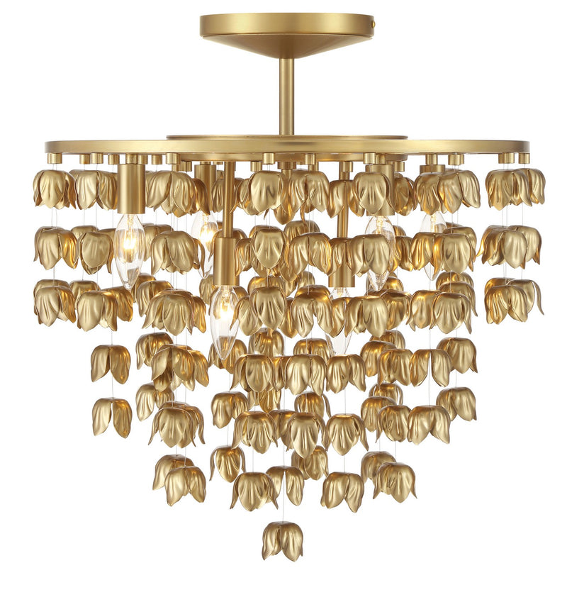 Six Light Semi Flush Mount<br /><span style="color:#4AB0CE;">Entrega: 4-10 dias en USA</span><br /><span style="color:#4AB0CE;font-size:60%;">PREGUNTE POR ENTREGA EN PANAMA</span><br />Collection: Ashgrove<br />Finish: Legacy Brass