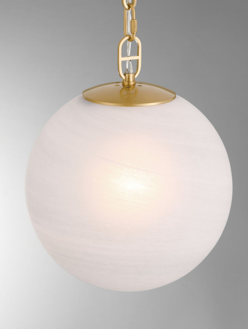 One Light Pendant<br /><span style="color:#4AB0CE;">Entrega: 4-10 dias en USA</span><br /><span style="color:#4AB0CE;font-size:60%;">PREGUNTE POR ENTREGA EN PANAMA</span><br />Collection: Marbelle<br />Finish: Legacy Brass