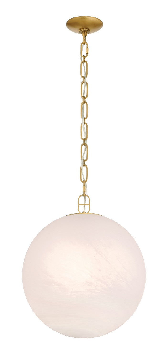One Light Pendant<br /><span style="color:#4AB0CE;">Entrega: 4-10 dias en USA</span><br /><span style="color:#4AB0CE;font-size:60%;">PREGUNTE POR ENTREGA EN PANAMA</span><br />Collection: Marbelle<br />Finish: Legacy Brass