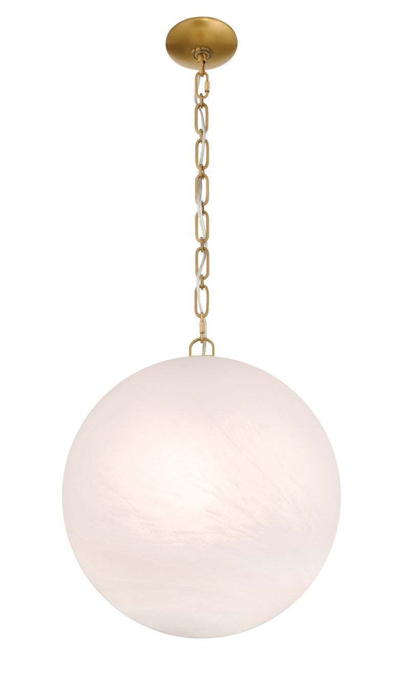 One Light Pendant<br /><span style="color:#4AB0CE;">Entrega: 12-13 semanas en USA</span><br /><span style="color:#4AB0CE;font-size:60%;">PREGUNTE POR ENTREGA EN PANAMA</span><br />Collection: Marbelle<br />Finish: Legacy Brass
