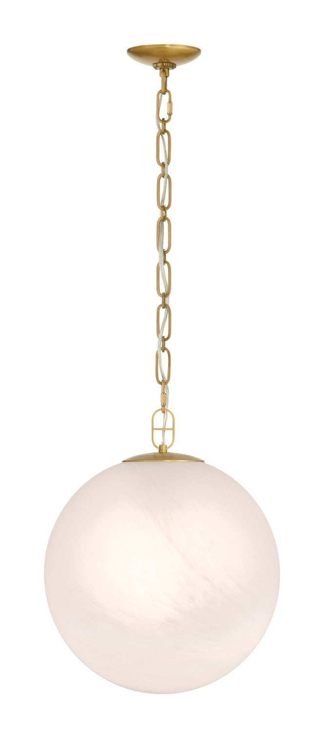 One Light Pendant<br /><span style="color:#4AB0CE;">Entrega: 4-10 dias en USA</span><br /><span style="color:#4AB0CE;font-size:60%;">PREGUNTE POR ENTREGA EN PANAMA</span><br />Collection: Marbelle<br />Finish: Legacy Brass