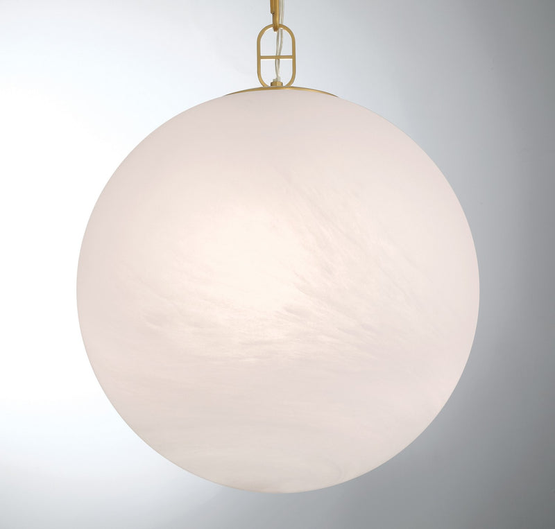 One Light Pendant<br /><span style="color:#4AB0CE;">Entrega: 4-10 dias en USA</span><br /><span style="color:#4AB0CE;font-size:60%;">PREGUNTE POR ENTREGA EN PANAMA</span><br />Collection: Marbelle<br />Finish: Legacy Brass