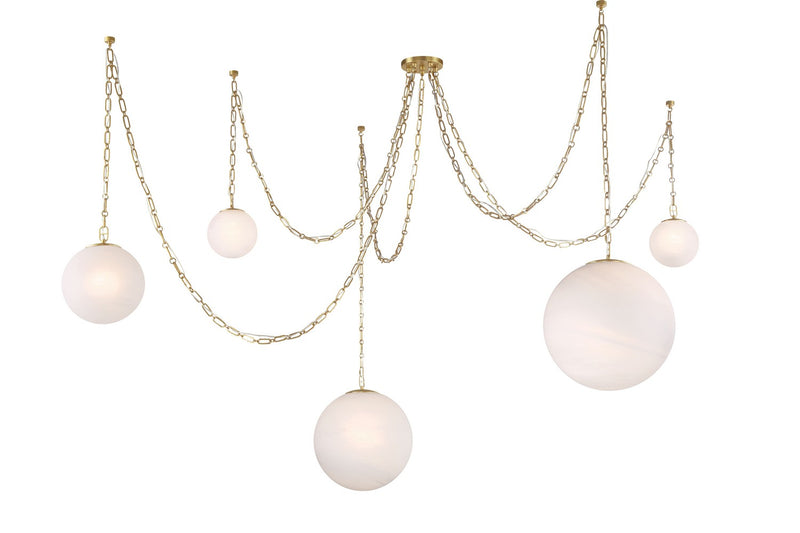 Five Light Pendant<br /><span style="color:#4AB0CE;">Entrega: 3-4 semanas en USA</span><br /><span style="color:#4AB0CE;font-size:60%;">PREGUNTE POR ENTREGA EN PANAMA</span><br />Collection: Marbelle<br />Finish: Legacy Brass
