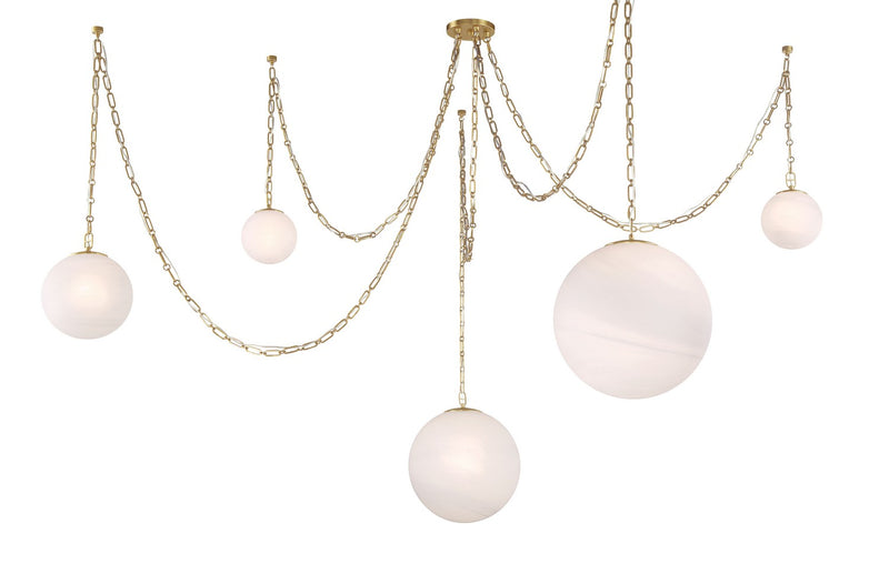 Five Light Pendant<br /><span style="color:#4AB0CE;">Entrega: 10-11 semanas en USA</span><br /><span style="color:#4AB0CE;font-size:60%;">PREGUNTE POR ENTREGA EN PANAMA</span><br />Collection: Marbelle<br />Finish: Legacy Brass