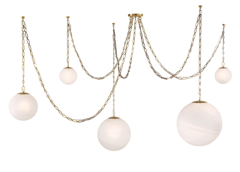 Five Light Pendant<br /><span style="color:#4AB0CE;">Entrega: 3-4 semanas en USA</span><br /><span style="color:#4AB0CE;font-size:60%;">PREGUNTE POR ENTREGA EN PANAMA</span><br />Collection: Marbelle<br />Finish: Legacy Brass