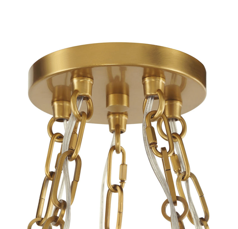 Five Light Pendant<br /><span style="color:#4AB0CE;">Entrega: 3-4 semanas en USA</span><br /><span style="color:#4AB0CE;font-size:60%;">PREGUNTE POR ENTREGA EN PANAMA</span><br />Collection: Marbelle<br />Finish: Legacy Brass