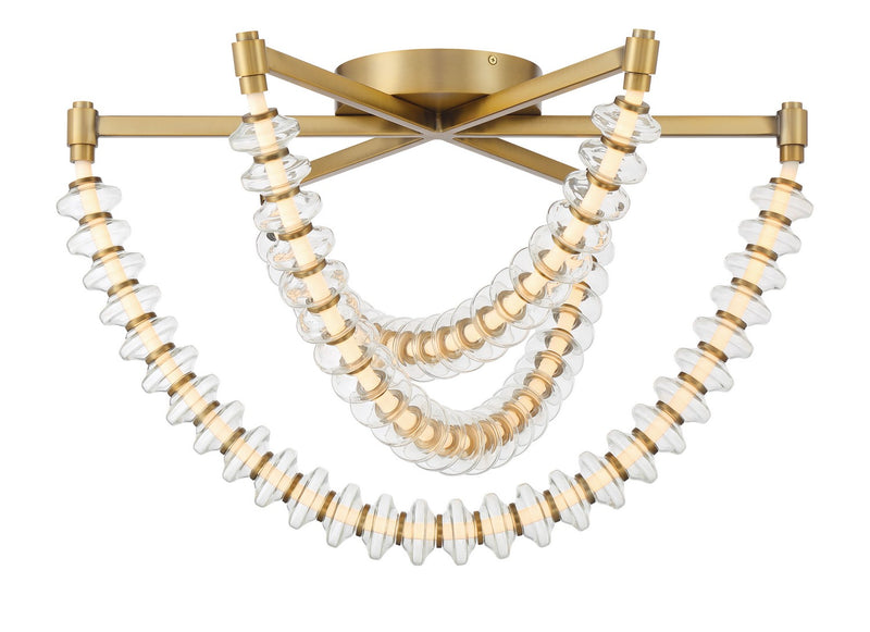 LED Flush Mount<br /><span style="color:#4AB0CE;">Entrega: 4-10 dias en USA</span><br /><span style="color:#4AB0CE;font-size:60%;">PREGUNTE POR ENTREGA EN PANAMA</span><br />Collection: Pearl<br />Finish: Legacy Brass