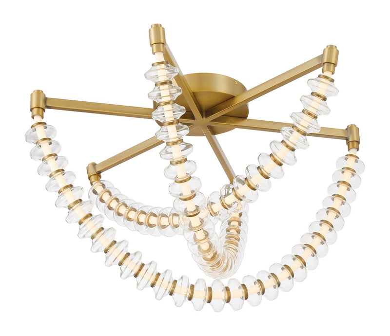 LED Flush Mount<br /><span style="color:#4AB0CE;">Entrega: 2-3 semanas en USA</span><br /><span style="color:#4AB0CE;font-size:60%;">PREGUNTE POR ENTREGA EN PANAMA</span><br />Collection: Pearl<br />Finish: Legacy Brass