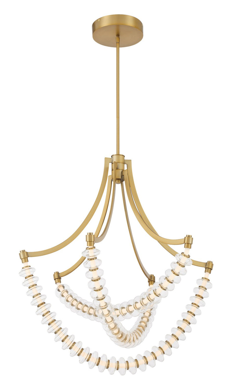 LED Chandelier<br /><span style="color:#4AB0CE;">Entrega: 2-3 semanas en USA</span><br /><span style="color:#4AB0CE;font-size:60%;">PREGUNTE POR ENTREGA EN PANAMA</span><br />Collection: Pearl<br />Finish: Legacy Brass