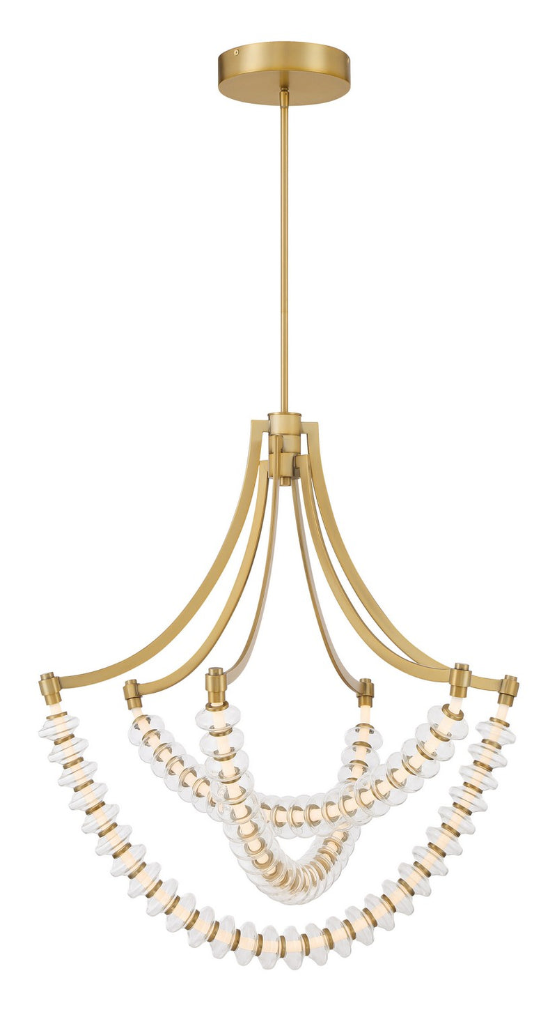 LED Chandelier<br /><span style="color:#4AB0CE;">Entrega: 4-10 dias en USA</span><br /><span style="color:#4AB0CE;font-size:60%;">PREGUNTE POR ENTREGA EN PANAMA</span><br />Collection: Pearl<br />Finish: Legacy Brass