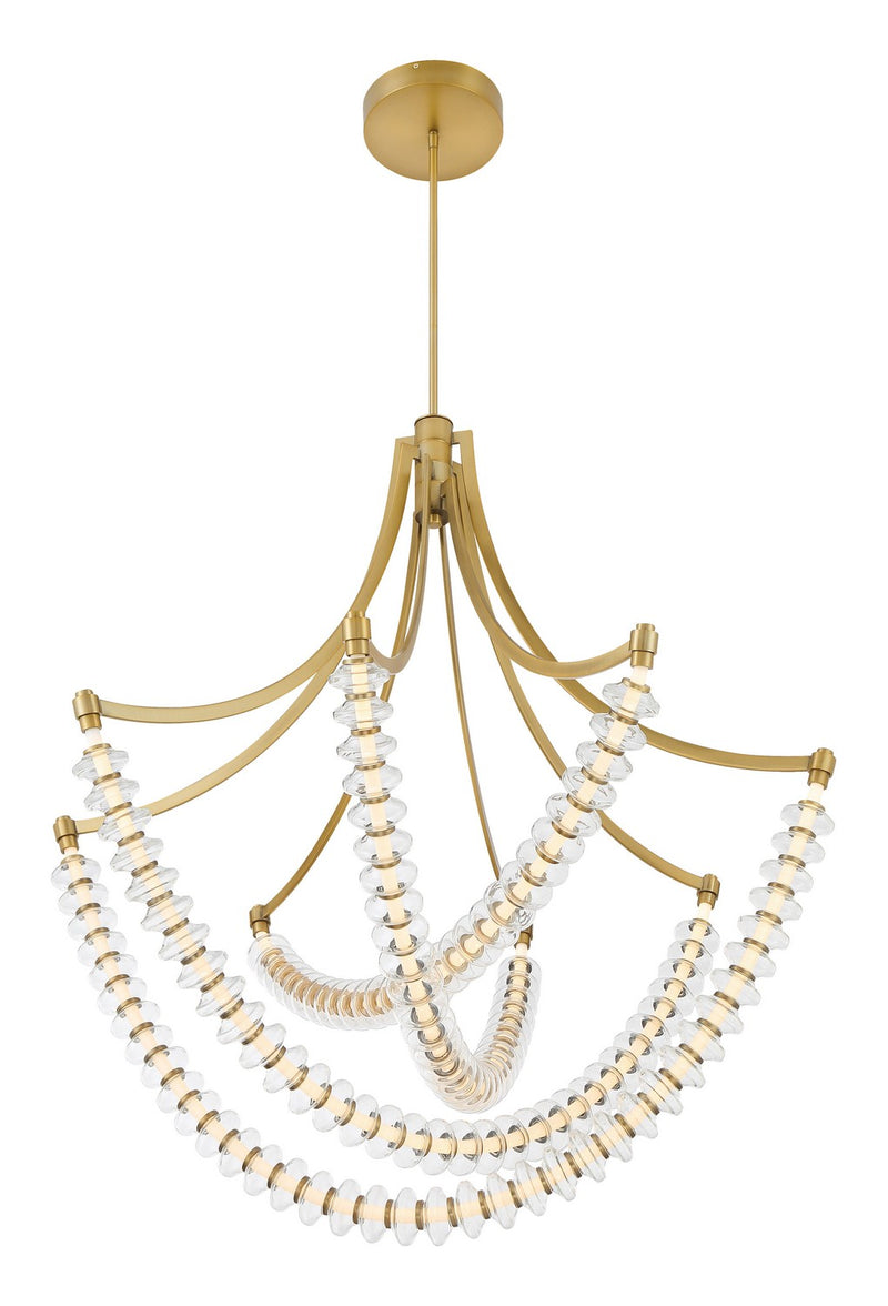 LED Chandelier<br /><span style="color:#4AB0CE;">Entrega: 4-10 dias en USA</span><br /><span style="color:#4AB0CE;font-size:60%;">PREGUNTE POR ENTREGA EN PANAMA</span><br />Collection: Pearl<br />Finish: Legacy Brass