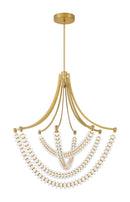 LED Chandelier<br /><span style="color:#4AB0CE;">Entrega: 4-10 dias en USA</span><br /><span style="color:#4AB0CE;font-size:60%;">PREGUNTE POR ENTREGA EN PANAMA</span><br />Collection: Pearl<br />Finish: Legacy Brass