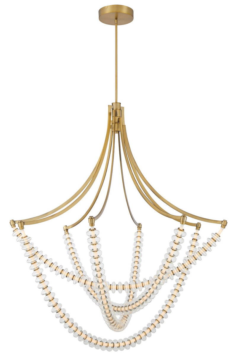 LED Chandelier<br /><span style="color:#4AB0CE;">Entrega: 2-3 semanas en USA</span><br /><span style="color:#4AB0CE;font-size:60%;">PREGUNTE POR ENTREGA EN PANAMA</span><br />Collection: Pearl<br />Finish: Legacy Brass