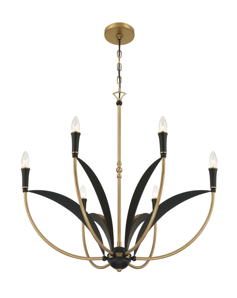 Six Light Chandelier<br /><span style="color:#4AB0CE;">Entrega: 4-10 dias en USA</span><br /><span style="color:#4AB0CE;font-size:60%;">PREGUNTE POR ENTREGA EN PANAMA</span><br />Collection: Miller<br />Finish: Legacy Brass